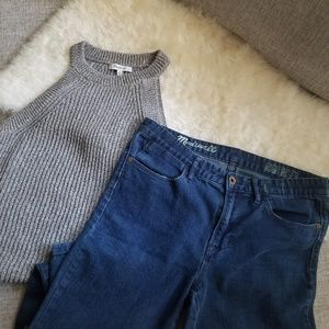 Madewell grey cable knit tank